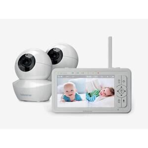 BabySense 5" HD S2 Split-Screen Baby Monitor Video Baby Monitor with Camera